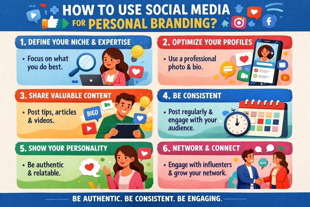 Steps to grow a personal brand using social media content strategy